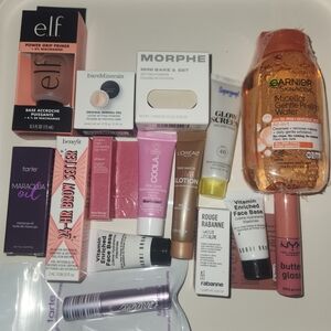 Multiples Assorted Makeup Primers & Lip Glosses - Pink, Peach, White, Gold